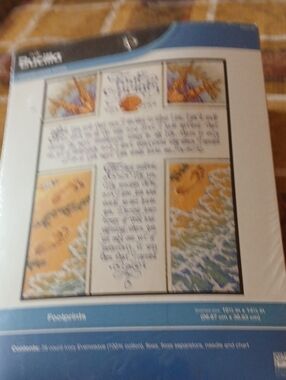 Bucilla Coastal Script Wall Art in Blue and Orange